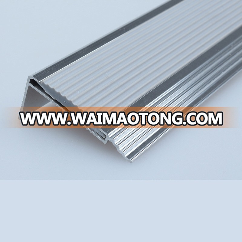 Aluminum Safety nosing Step Supplies Non-Slip Safety Stair Treads ,decorative stair nose for stairway and stairs